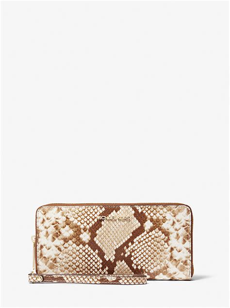 michael kors python embossed wallet|Jet Set Travel Python.